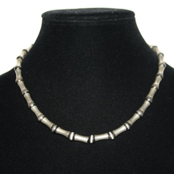Punk silver necklace men/ women 18"